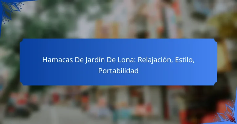 Hamacas De Jardín De Lona: Relajación, Estilo, Portabilidad